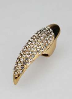   gold nail rings crystal vintage fashion claw rings 3sizes R0101  