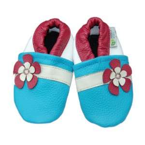   : Augusta Baby Aloha Blue Soft Sole Leather Baby Shoe (6 12 mo): Baby