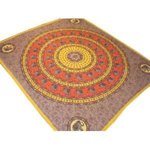   Mandala Cotton Bed Sheet Tapestry Throw Elephant Print: Home & Kitchen