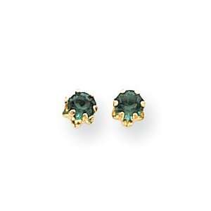 Genuine IceCarats Designer Jewelry Gift 14K 4Mm Synthetic Emerald (May 