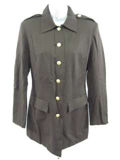 HANNAH Brown Button Front Blazer Jacket Sz 8  