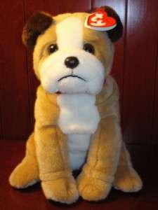 TY Classic SHREDDER Bulldog Puppy Dog Plush Stuffed Animal 2006 Brown 
