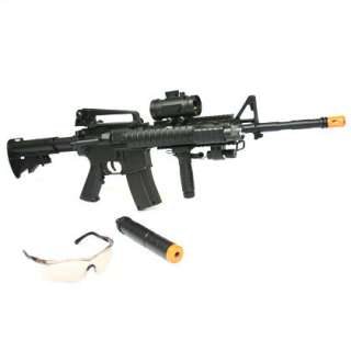 This 36 1/1 scale M 16 style airsoft assault rifle is FULLY AUTOMATIC 