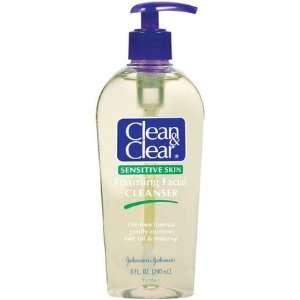 Clean & Clear Foaming Facial Cleanser, Sensitive Skin, 8 oz (Quantity 