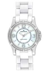 AK Anne Klein Crystal & Ceramic Bracelet Watch $150.00