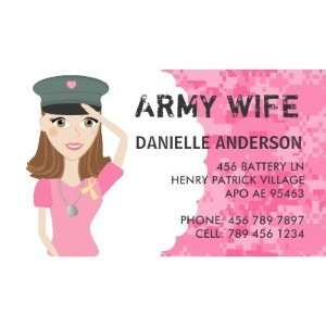    Military Spouse Calling Card Business Cards: Office Products