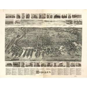   Panoramic Map City of Hoboken, New Jersey 1904.