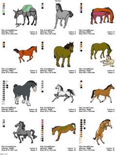 HORSES VOL. 1 (4x4)   LD MACHINE EMBROIDERY DESIGNS  