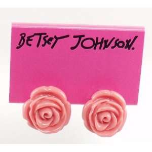 Betsey Johnson Jewelry Rose Garden Rose Bud Stud Earrings