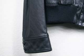 AW06 Dior Homme A2 Black Leather Bomber Jacket Blouson Hedi Slimane 