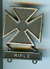Maltese Cross Rifle medal, World War II Era, Sterling Silver