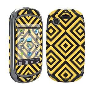   Protection Decal Skin Black Yellow Square Cell Phones & Accessories