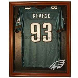   Eagles Cabinet Style Jersey Display Case   Brown: Sports & Outdoors