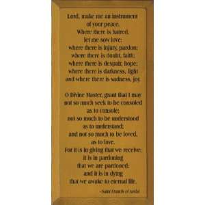  Peace Prayer Of St. Francis Wooden Sign