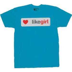  Girl Like Girl Skateboard T Shirt [X Large] Turquoise 