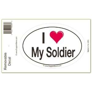  I Love My Soldier Bumper Sticker Decal: Automotive