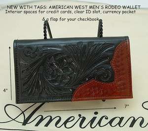 NWT~American West~Mens Rodeo Wallet~ GREAT Gift~LIfetime guarantee 
