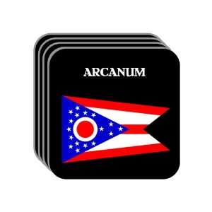  US State Flag   ARCANUM, Ohio (OH) Set of 4 Mini Mousepad 