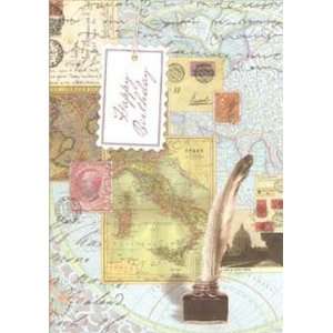    Birthday Card With Tag Maps & Quill Arts, Crafts & Sewing