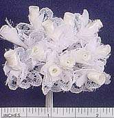 Ivory Cream Ribbon White Lace Flowers Unique  