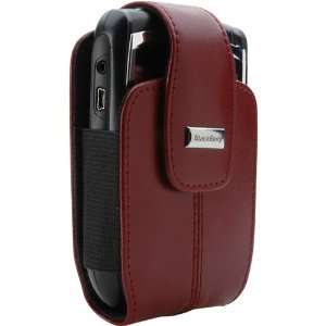  Blackberry Apple Red Leather Vertical Pouch With Belt Clip For 8700 