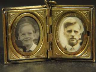 Vintage Gold Filled Photo Book Double LOCKET  