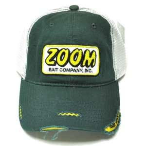  ZOOM BAIT COMPANY BASS LOVE MESH TRUCKER GREEN HAT CAP 