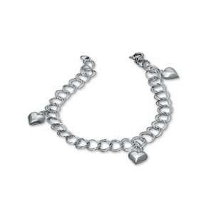  Heart Charm Bracelet in Sterling Silver OTHER Jewelry