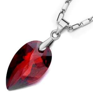 Mothers Day Gifts January Birthstone Siam Crystal Inverted Drop 
