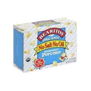 Pack Bearitos Organic No Salt No Oil Microwave Popcorn 2.8 Oz Bags 