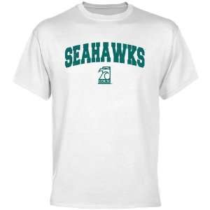  UNC Wilmington Seahawks White Logo Arch T shirt Sports 