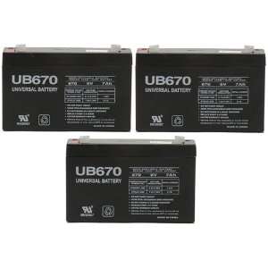  Lithonia ELB0607 Replacement Rhino Battery   3 Pack Electronics