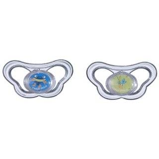 Fisher Price Rainforest Silicone Pacifers, 2 Pack, Green / Yellow