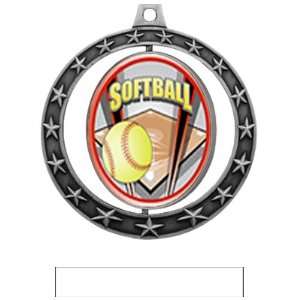  Hasty Awards Softball Spinner Medals M 7701 SILVER MEDAL 