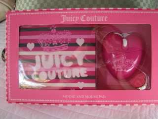 Juicy Couture Hot Pink Mouse & Mouse Pad Set win/mac  