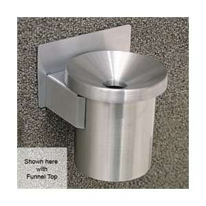  Cigarette Can, Wall Mounted with Sand Top, 4.5x6, Satin Aluminum 