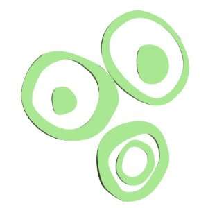 Key Lime Green Funky Wall Vinyl Sticker Decal Circles Rings & Dots 50 