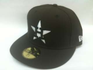 Houston Astros New Era Fitted Cap 5950 Hat Dark Brown  