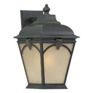 Quoizel Gatehouse 18 Inch Large Wall Lantern with Cream Seedy Glass 