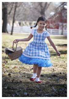 Child Dorothy Wizard of Oz Tutu Costume Size XS S/M M/L  
