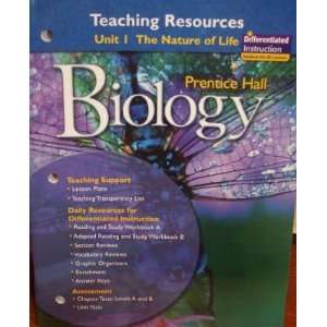 Unit 1 The Nature of Life Teaching Resources (Biology) Prentice 