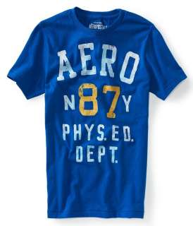 Aeropostale mens felt finish and graphic ath dept t shirt   Style 3814 