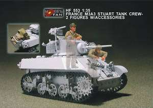 35 FRANCE M3A3 STUART CREW Toy Soldier Hobby Fan  