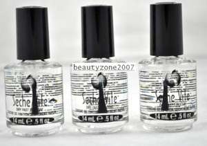 SECHE VITE DRY FAST TOP COAT .5 oz x3  