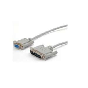  Null modem cable DB 9(F) DB 25(M) 10 ft Electronics