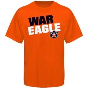   Auburn Tigers War Eagle Slogan T Shirt   Orange