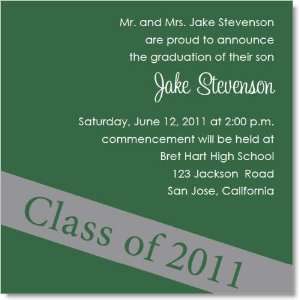  Green Banner 2010 Graduation Invitations Health 