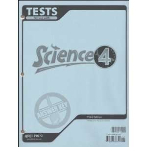  Science 4 Test Answer Key (9781591666721): BJU Press 