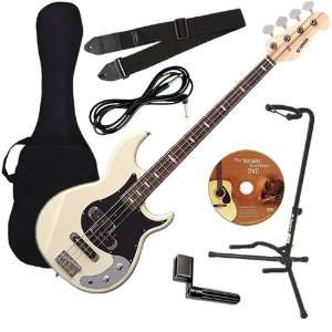  Yamaha BB424X Electric Bass   Vintage White BASS 