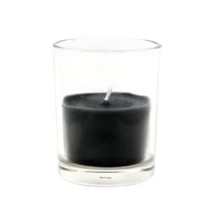   : Black Round Glass Votive Candles (96pcs/Case) Bulk: Home & Kitchen